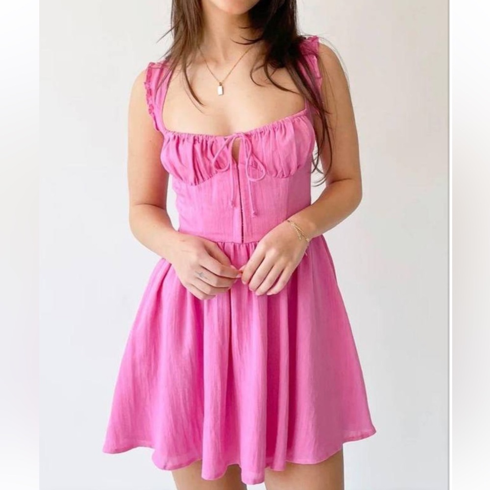 Skye to Moon pink corset sundress